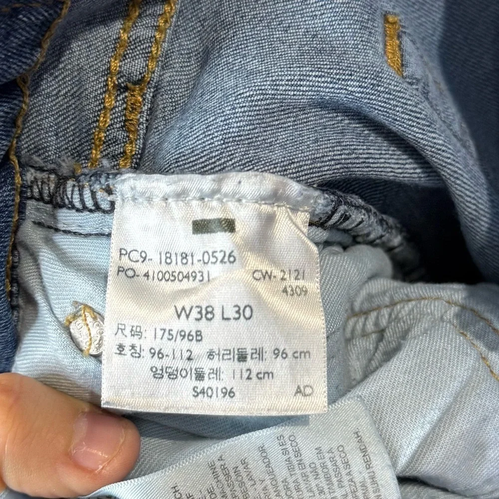 Levi's | Men's Classic Blue Denim Jeans Straight Leg Size 38X30